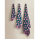 ASDA Green & Pink Hearts Cotton Bath Towel- Buy online at McGrocer