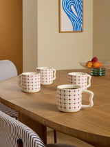 Next MADE.COM Set of 4 Purple Sophus Check Mugs- Buy online at McGrocer