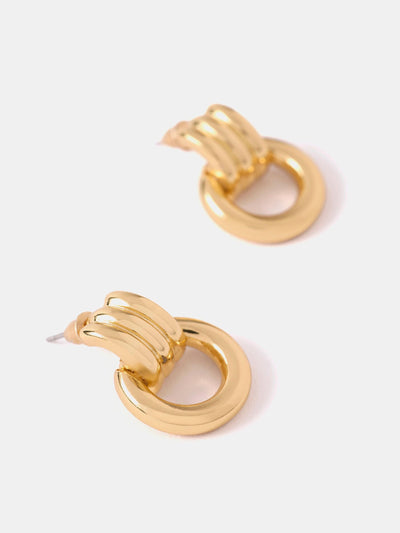 Next Mint Velvet Gold Tone Link Hoop Earrings- Buy online at McGrocer