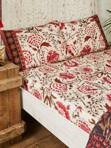 Next Joe Browns Cream Floral Bohemia Border Print Bed Sheet- Buy online at McGrocer