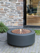 Next Ivyline Charcoal Aged Copper Solis Large Water Feature with Light Display, 70cm x 70cm x 30cm- Buy online at McGrocer