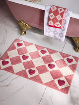 Next Pink Heart Bath Mat 50cm x 80cm- Buy online at McGrocer
