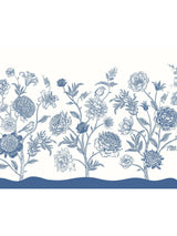 Next Origin Murals Navy Blue Jacobean Rose Trail Wallpaper Sample A4- Buy online at McGrocer