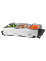 Next Tower Stainless Steel Buffet Server with 3 x 1.5L Tray Capacity- Buy online at McGrocer