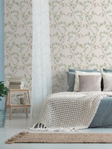 Next Galerie White Spring Blossom Chinoiserie Wallpaper Sample A4- Buy online at McGrocer