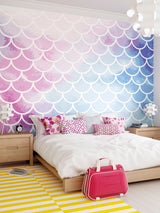 Next Origin Murals Pastel Watercolour Mermaid Scales Wall Mural 3.5M x 2.8M- Buy online at McGrocer