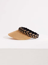 McGrocer Seaspray Black Amelia Braided Visor Hat- Buy online at McGrocer