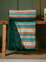Next Furn Green Christmas All Wrapped Up Faux Fur Throw- Buy online at McGrocer
