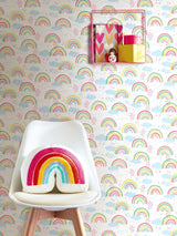 Next Hoopla Walls Pink Rainbow Love 10m Wallpaper- Buy online at McGrocer