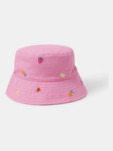 Next Angels By Accessorize Girls Pink Fruit Embroidered Bucket Hat- Buy online at McGrocer