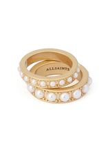 Next AllSaints Gold Tone Nellie Pearl Band Ring Set- Buy online at McGrocer