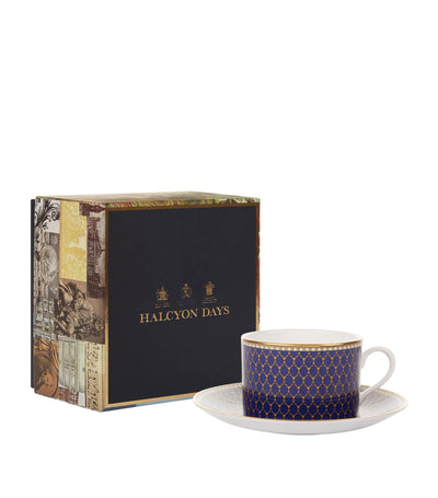Harrods Halcyon Days Antler Trellis Teacup and Saucer- Buy online at McGrocer