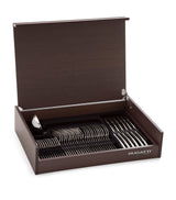 Harrods Stainless Steel 49-Piece Cutlery Set with Ergonomic Handles and Wooden Box- Buy online at McGrocer