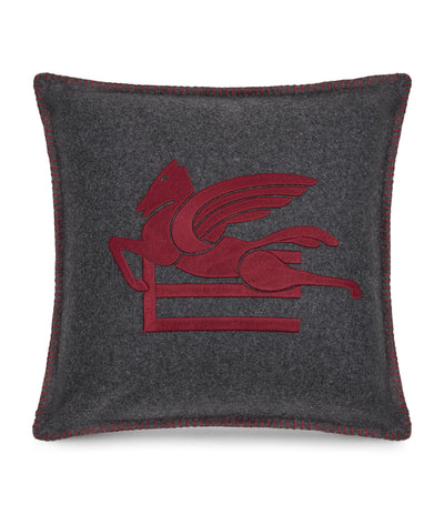 Harrods Wool-Blend Embroidered Ribot Cushion 45cm x 45cm- Buy online at McGrocer