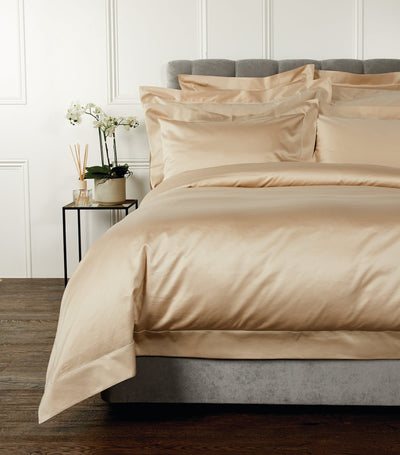 Harrods King Duvet Cover in Egyptian Cotton Sateen with Embroidered Trims, 230cm x 220cm- Buy online at McGrocer