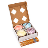 Oriental Mart Sakura Pattern Rice Bowl & Chopstick Set (Set of 4)- Buy online at McGrocer