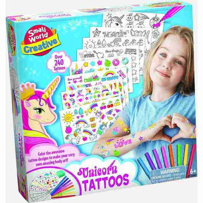 Superdrug Small World Toys Unicorn Tattoos Temporary Tattoo Kit- Buy online at McGrocer