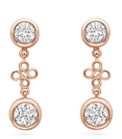 Harrods Boodles Rose Gold and Diamond Beach Earrings- Buy online at McGrocer