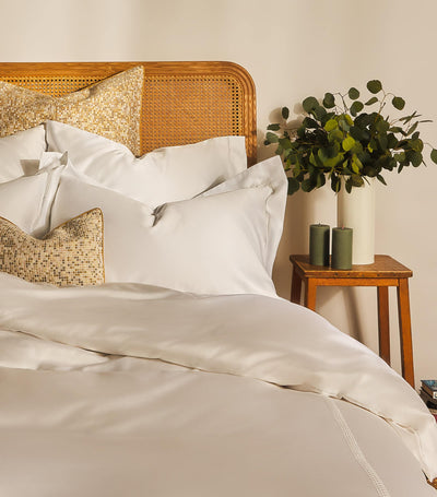 Harrods Egyptian Cotton Mosaic Square Pillowcase 65cm x 65cm- Buy online at McGrocer