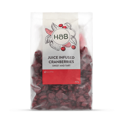 Holland & Barrett Holland & Barrett Juice Infused Cranberries Dried Fruit 420g- Buy online at McGrocer