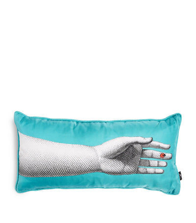 Harrods Fornasetti Silk-Rich Mano Cushion 25cm x 50cm- Buy online at McGrocer