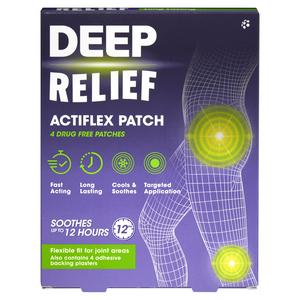 Sainsburys Deep Relief Actiflex Bionovex Oil & Hyaluronic Acid Patches 4 Pack- Buy online at McGrocer