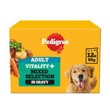 Pedigree Vitality+ Adult Wet Dog Food 12x85g imported from the UK
