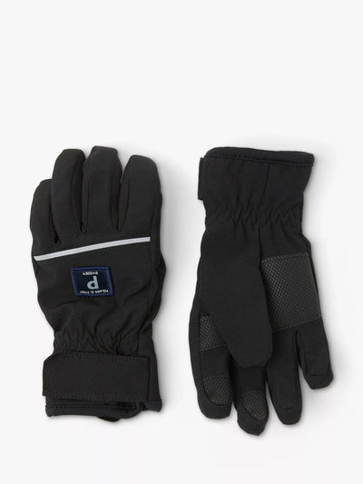John Lewis Polarn O. Pyret Kids' Soft Shell Gloves Black- Buy online at McGrocer