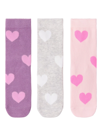John Lewis Lindex Kids' Heart Ankle Socks, Pack of 3- Buy online at McGrocer