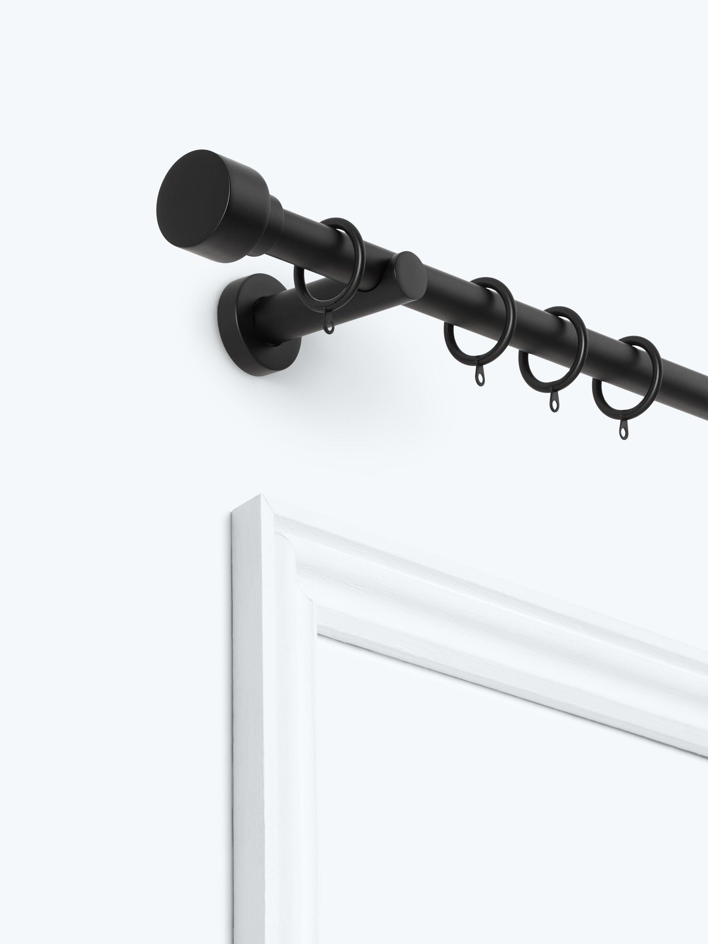 John Lewis extendable metal curtain pole kit with stud finial, 28mm diameter, UK version