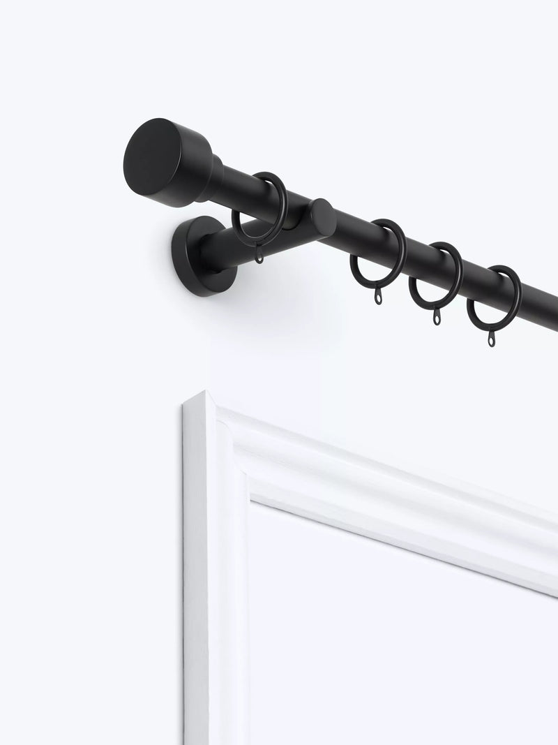 John Lewis extendable metal curtain pole kit with stud finial, 28mm diameter, UK version