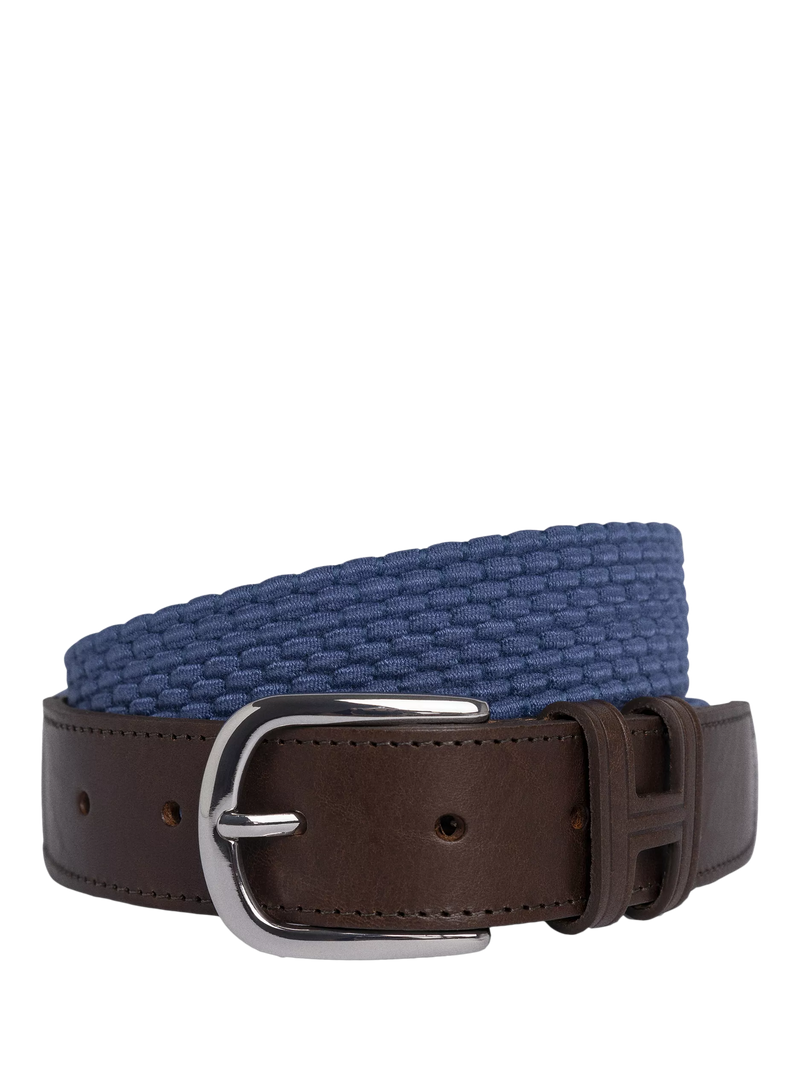 Hackett London braided leather tip belt - British product