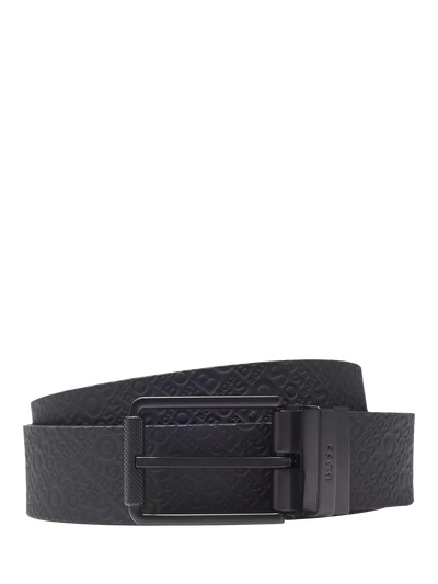 John Lewis BOSS Embossed Reversible Belt Black Men's Leather Belt- Buy online at McGrocer