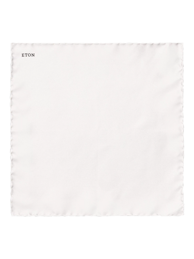 John Lewis Eton Silk Pocket Square White- Buy online at McGrocer