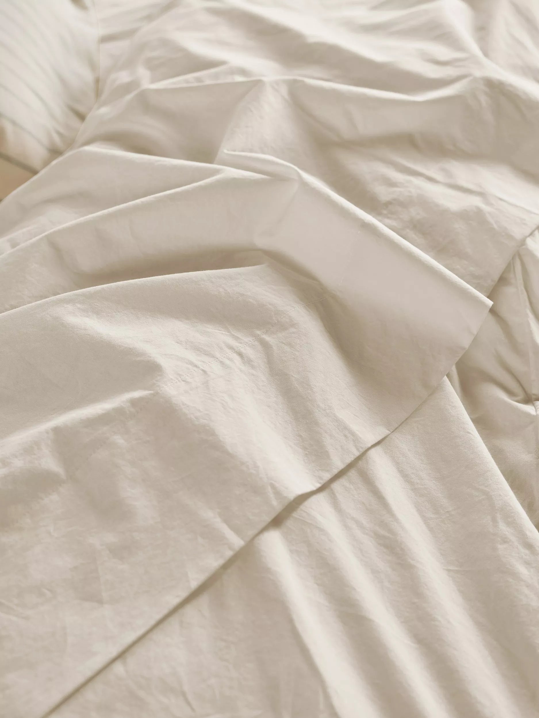 Piglet in Bed Washed Cotton Percale Flat Sheet Super King Size