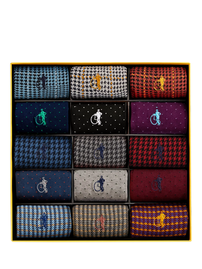 John Lewis London Sock Company Designer Sock Collection Gift Box Pack of 15 Mixed Socks- Buy online at McGrocer