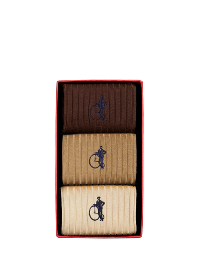 John Lewis London Sock Company Simply Sartorial Coffee Break Cotton Blend Socks Pack of 3- Buy online at McGrocer