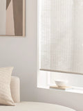 John Lewis jute cordless blind in white, UK version