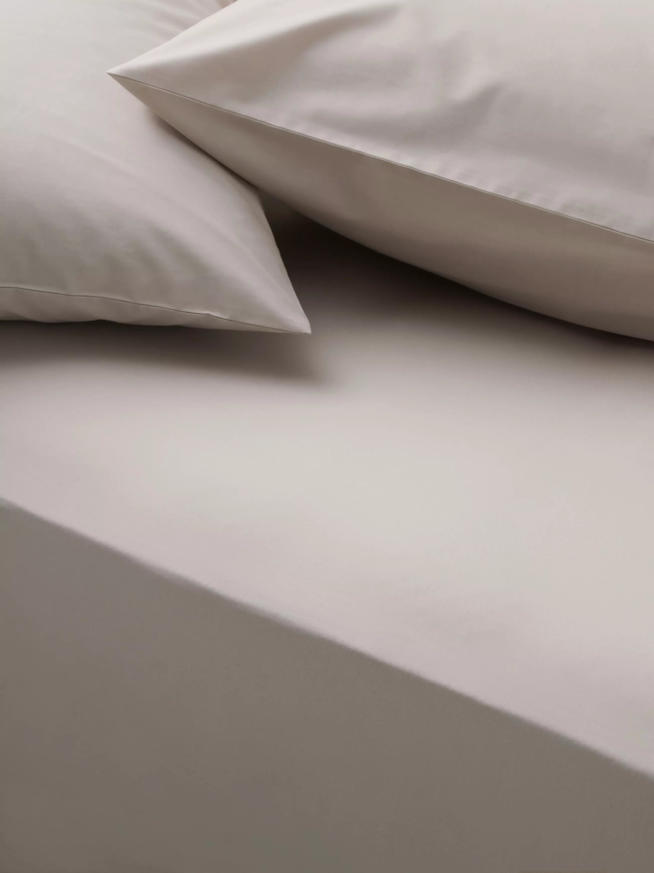 John Lewis Egyptian Cotton Percale Easy Care 260 Thread Count Deep Fitted Sheet Double
