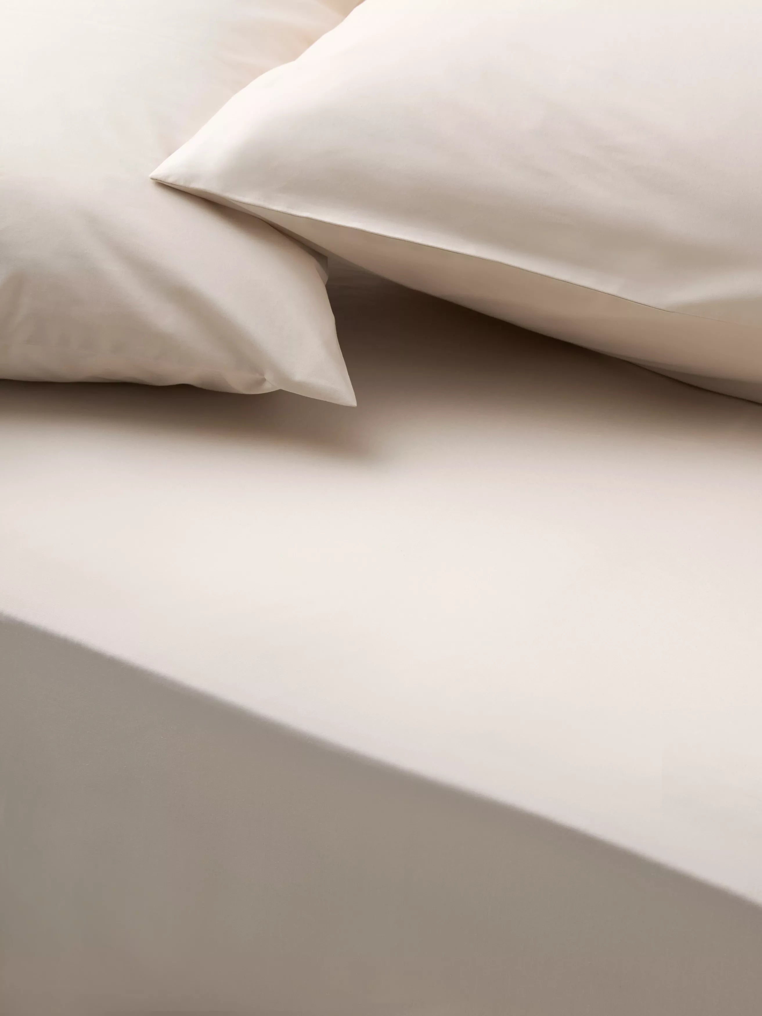 John Lewis Egyptian Cotton Percale Easy Care 260 Thread Count Deep Fitted Sheet Double