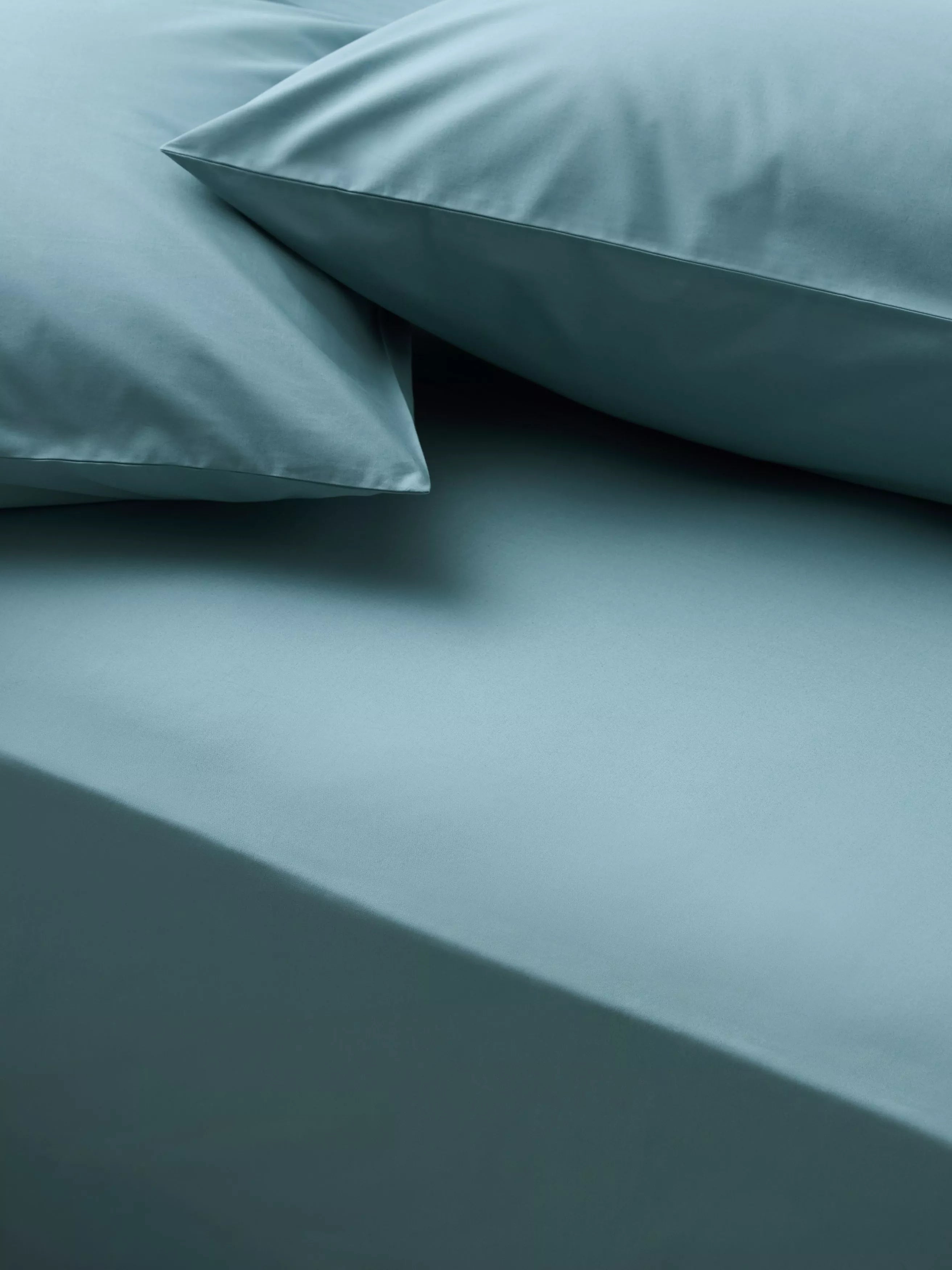 John Lewis Egyptian Cotton Percale Easy Care 260 Thread Count Deep Fitted Sheet Double