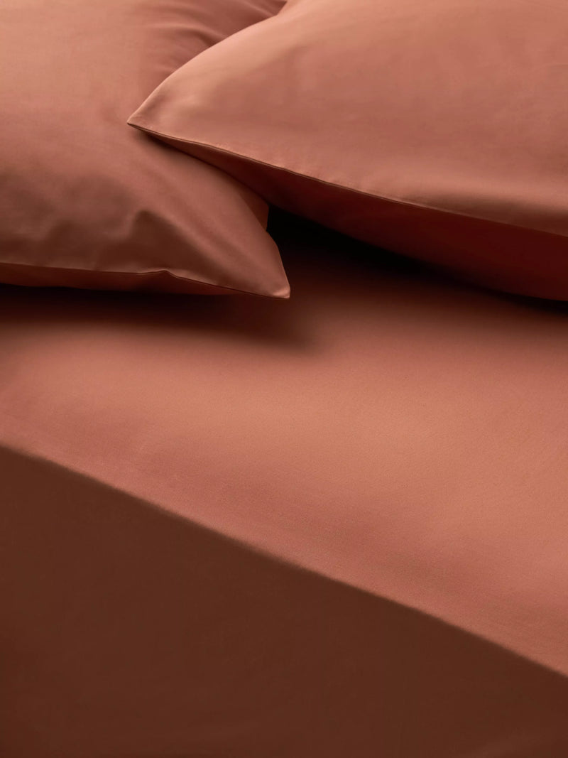 John Lewis Egyptian Cotton Percale Easy Care 260 Thread Count Deep Fitted Sheet Double