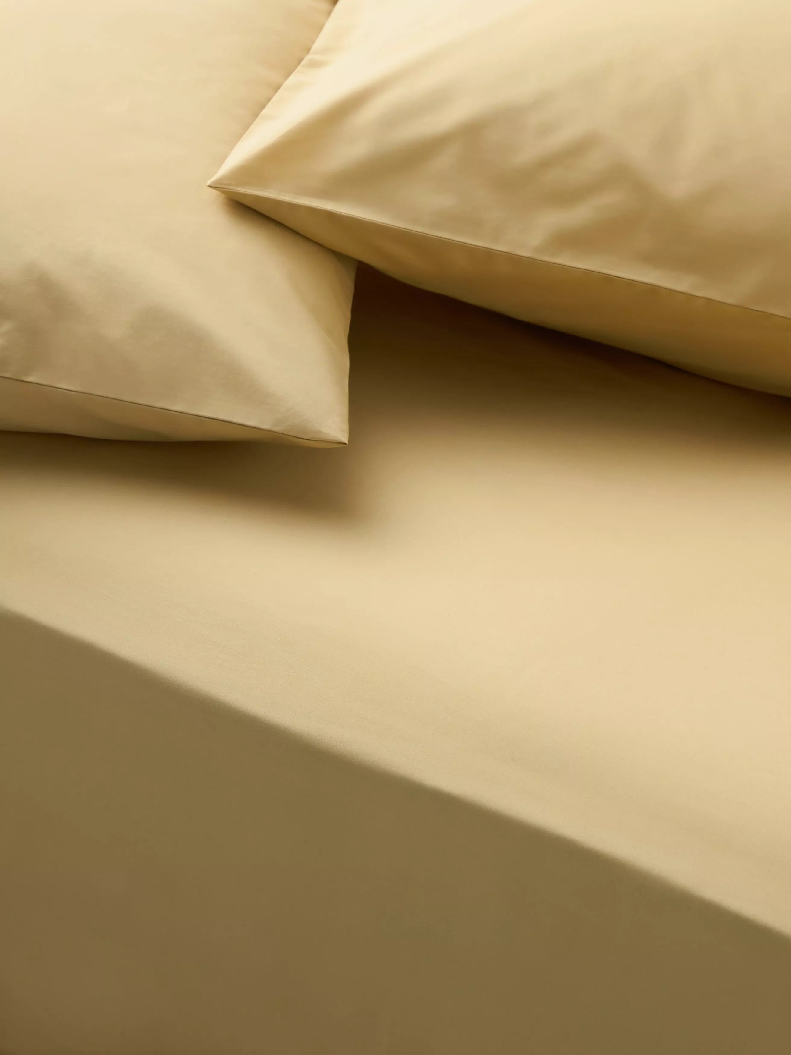 John Lewis Egyptian Cotton Percale Easy Care 260 Thread Count Deep Fitted Sheet Double