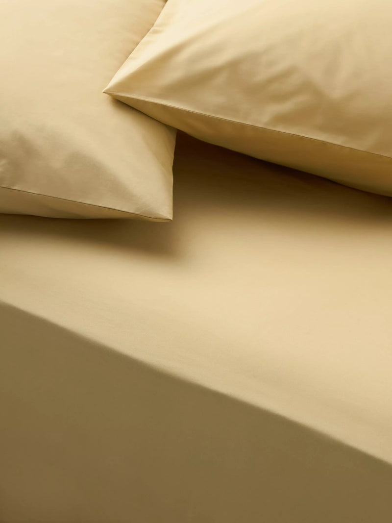 John Lewis Egyptian Cotton Percale Easy Care 260 Thread Count Deep Fitted Sheet Double