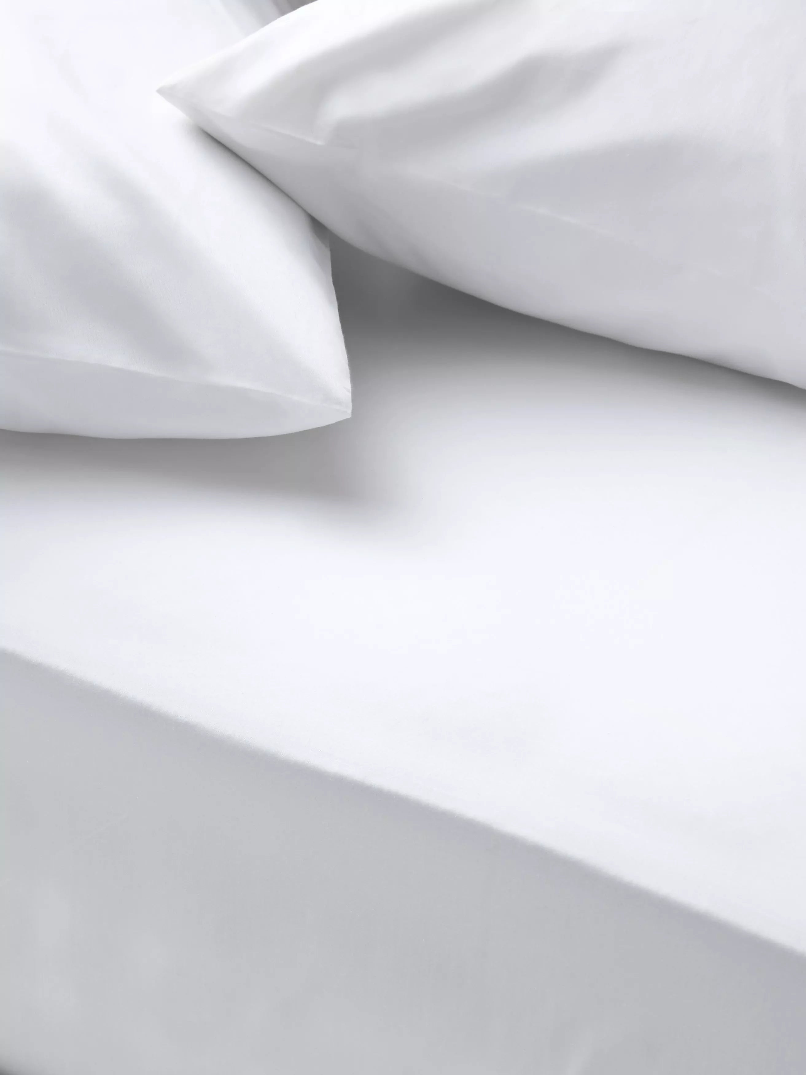 John Lewis Egyptian Cotton Percale Easy Care 260 Thread Count Deep Fitted Sheet Double