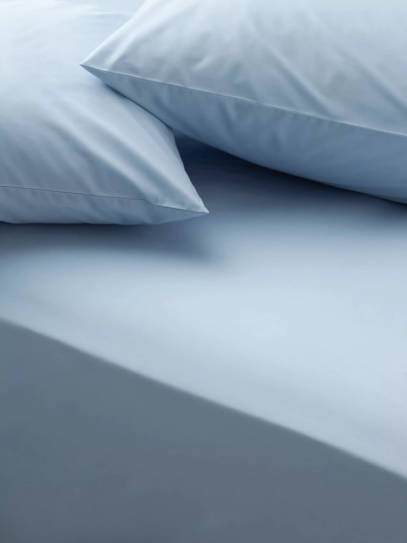 John Lewis Egyptian Cotton Percale Easy Care 260 Thread Count Deep Fitted Sheet Double