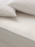 John Lewis Egyptian Cotton Percale Easy Care 260 Thread Count Deep Fitted Sheet Double