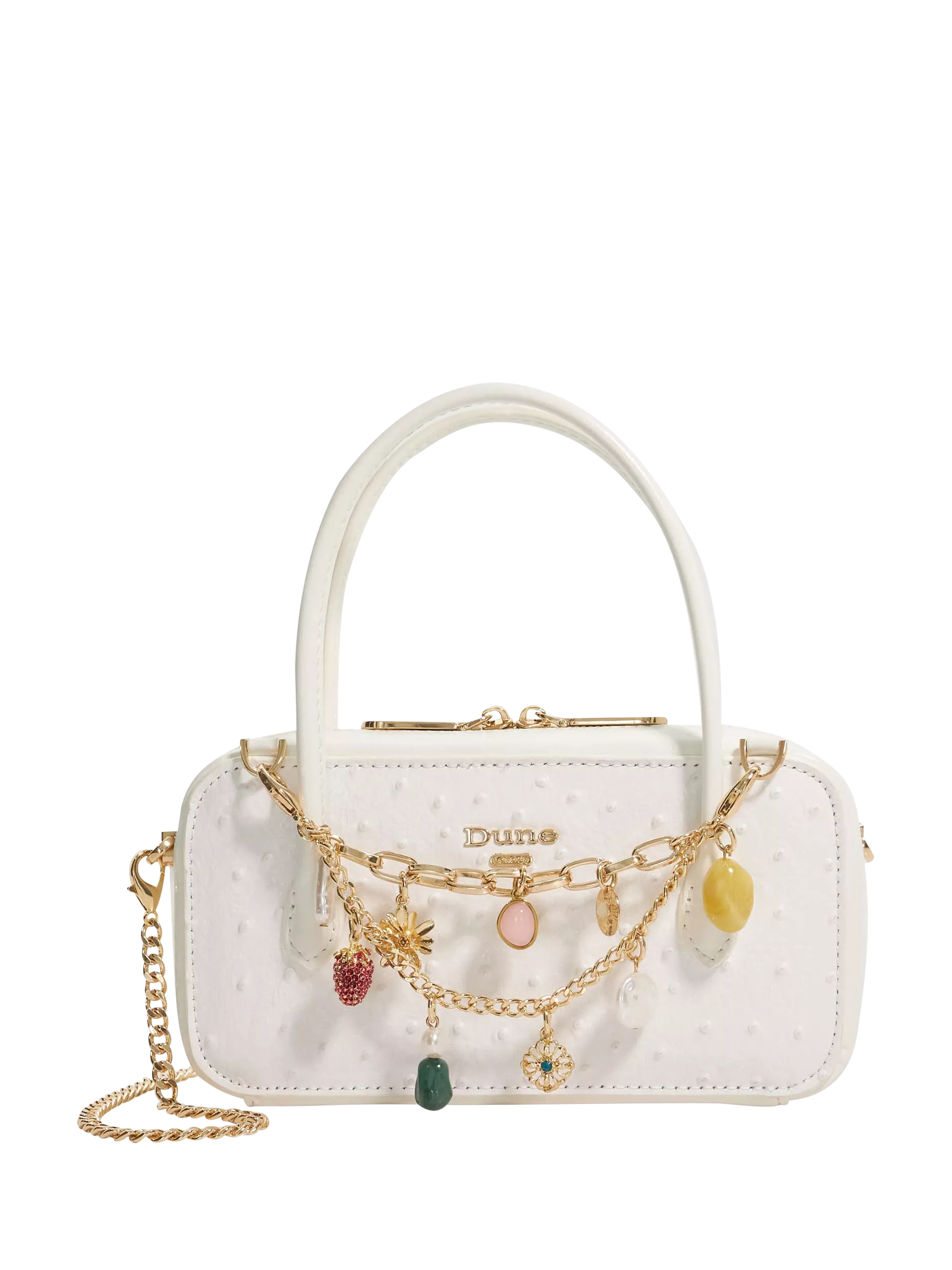 Dune London Song Leather Charm Micro Bag