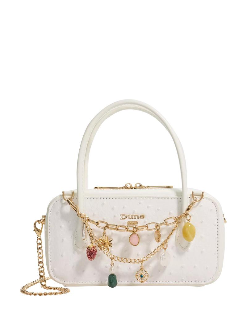 Dune London Song Leather Charm Micro Bag