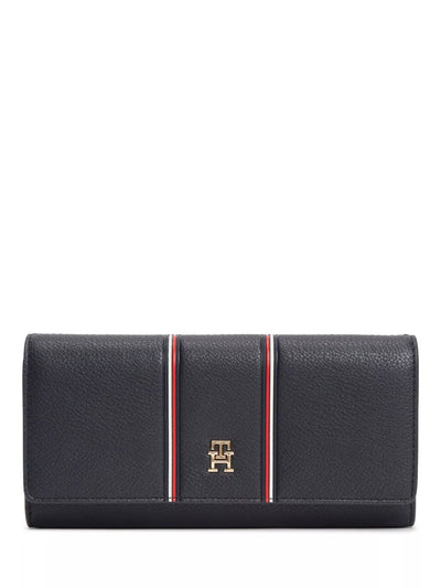 John Lewis Tommy Hilfiger Icon Signature Flap Purse Dark Blue- Buy online at McGrocer